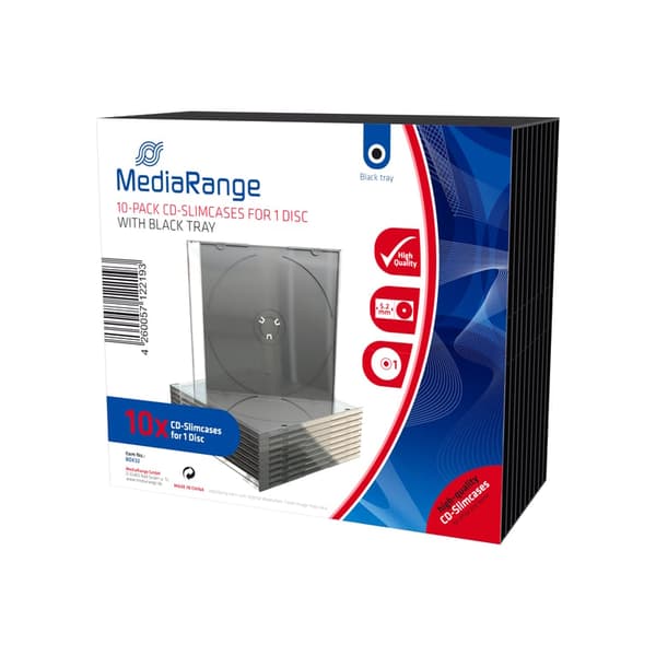 MediaRange CD/DVD Slimcase, 10 stycken (BOX32)