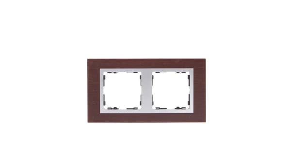 Kontakt-Simon Dobbeltramme Simon 82 wenge/aluminium (82927-65)