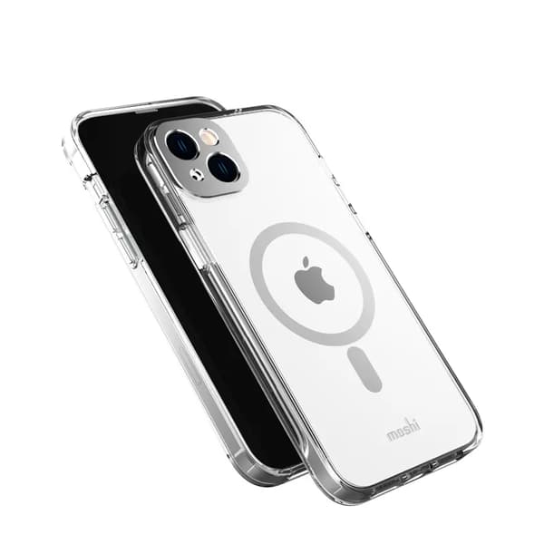 Moshi iGlaze MagSafe - iPhone 14 Plus -kotelo (Luna Silver)