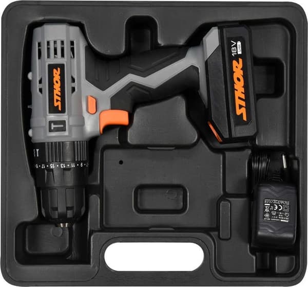 BATTERIMASKINE MED SLAG 18V + 1 X AKKU
