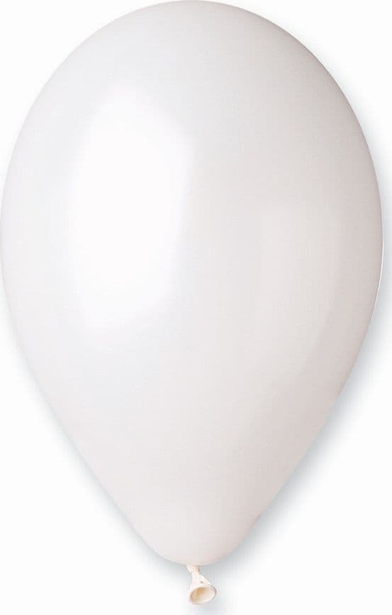 Gemar Metallic Ballonger Pärlvit, GM120, 33 cm, 50 st