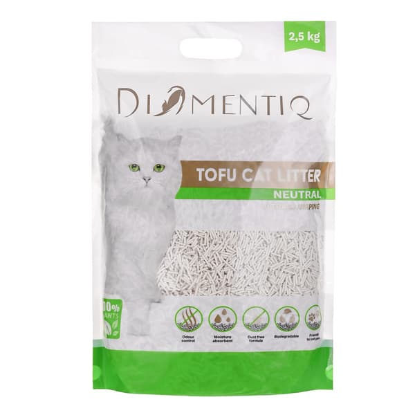 DIAMENTIQ Klumpbildande Tofuströ 2,5 kg NATURLIG