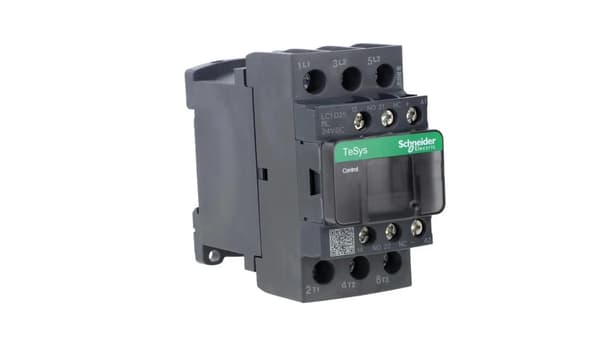 TeSys Deca Power Contactor 25A 3P 24V DC 1Z 1R LC1D25BL