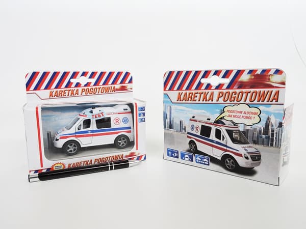Skåpbil Ambulans 11cm med WB HIPO glans