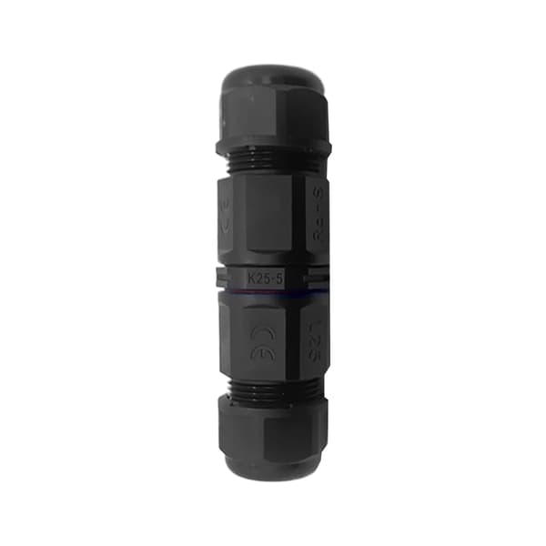 Lige kabelmuffe med lynkobling IP68, 5x4mm2, 400V/20A