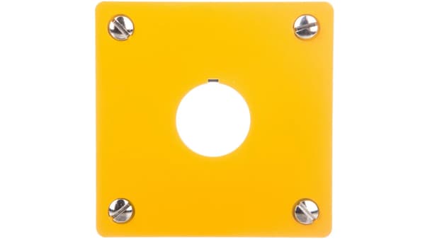 Frontplade til planmontering 1-hul (gul) 22mm M22-EY1 216542