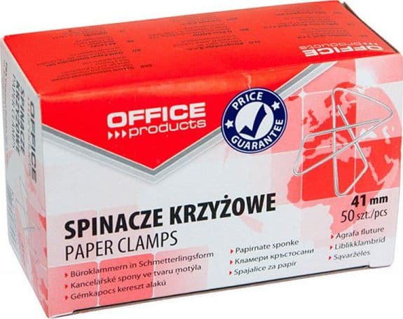 Staples Cross Clips 41mm 50/pk