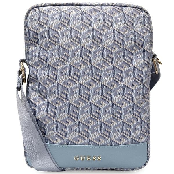 GUESS GUTB10HGCFSEB 10 \"BLÅ/BLÅ GCUBE STRIPE TABLETVÄSKA