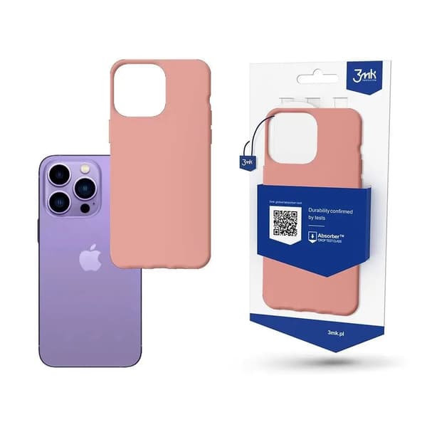 Kuori iPhone 14 Prolle 3mk Matt Case -sarjasta - Pinkki