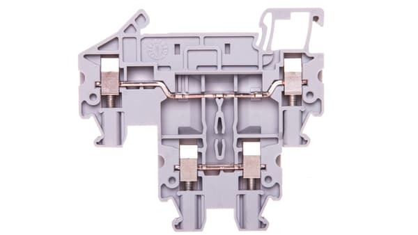 2-tasoinen läpivientiliitin 2,5mm2 harmaa UTTB 2,5 3044636