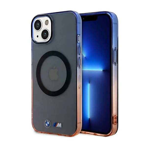 Kotelo BMW BMHMP14SHTGE iPhone 14 6.1\" harmaa/harmaa Hardcase Gradient Bumper MagSafe