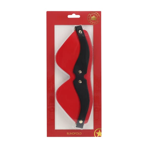 Ouch! Milan Collection Premium Ögonbindel Svart/Röd Bonded Läder