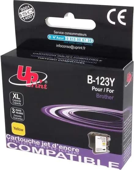 Bläckpatron UPrint B-123Y/LC-123Y (gul)