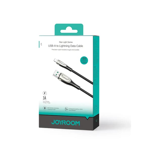 Joyroom Pioneer Series SA31-AL3 USB-A / Lightning 3A Kabel 1,2m - Sort
