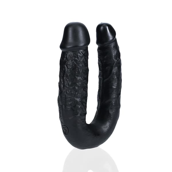 RealRock U-formet Intim Duo Model 12,7 cm Sort Fleksibelt Design