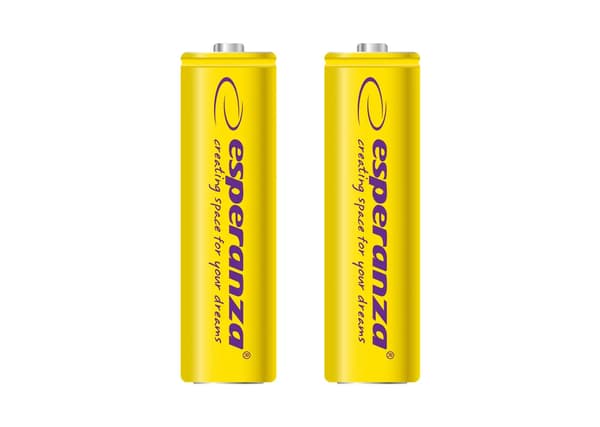 ESPERANZA GENOPLADELIGE BATTERIER Ni-MH AA 2000MAH 2 STK. GUL