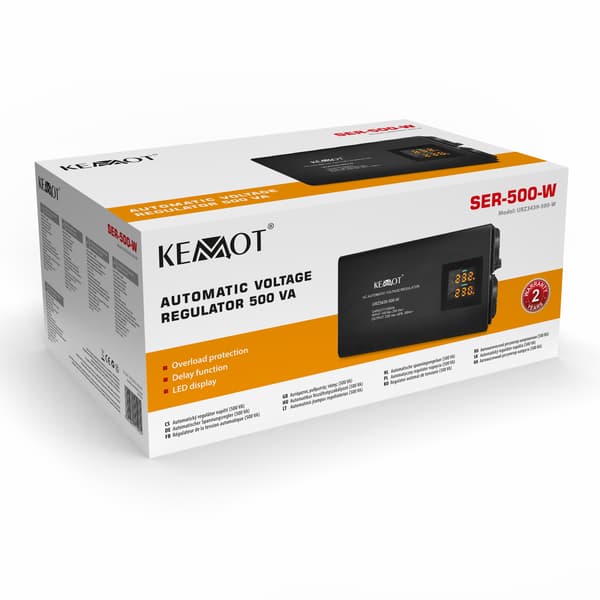 KEMOT SER-500-W Automatisk spänningsstabilisator, 8% precision