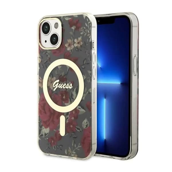 Etui Guess GUHMP14SHCFWSA til iPhone 14 6.1\" hardcase Flower MagSafe