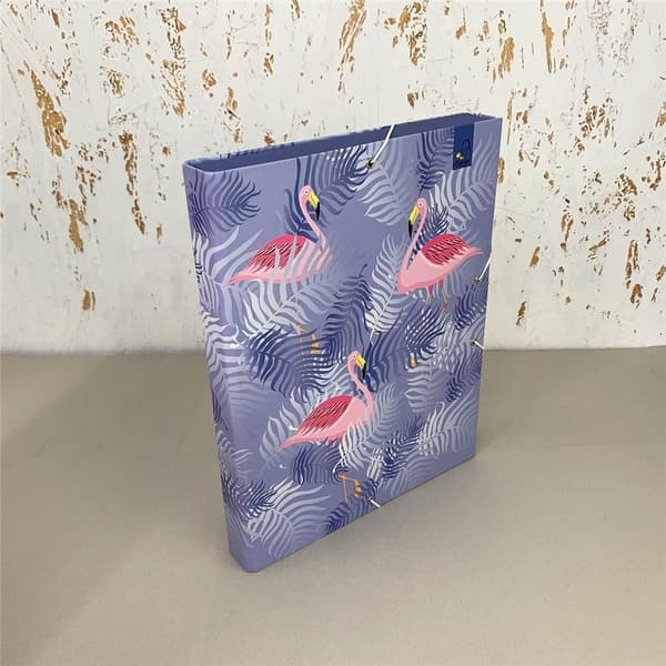 Laatikko A4-salkku kuminauhalla Moderno Flamingos