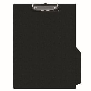 Skriveplade A4 PVC-plade med klips sort