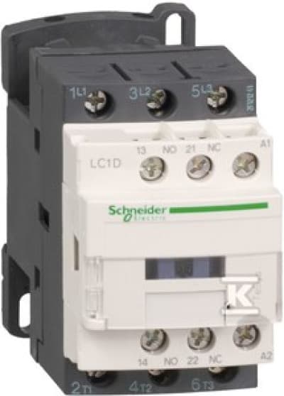 Effektkontaktor 12A 3P 24V AC 50Hz 1Z 1R LC1D12B5