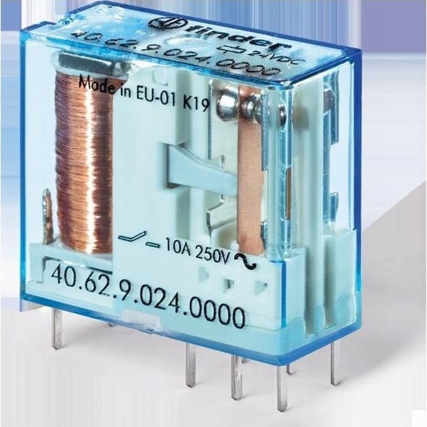Finder Miniature printrelæ 2P 10A 24V DC 40.62.9.024.0000