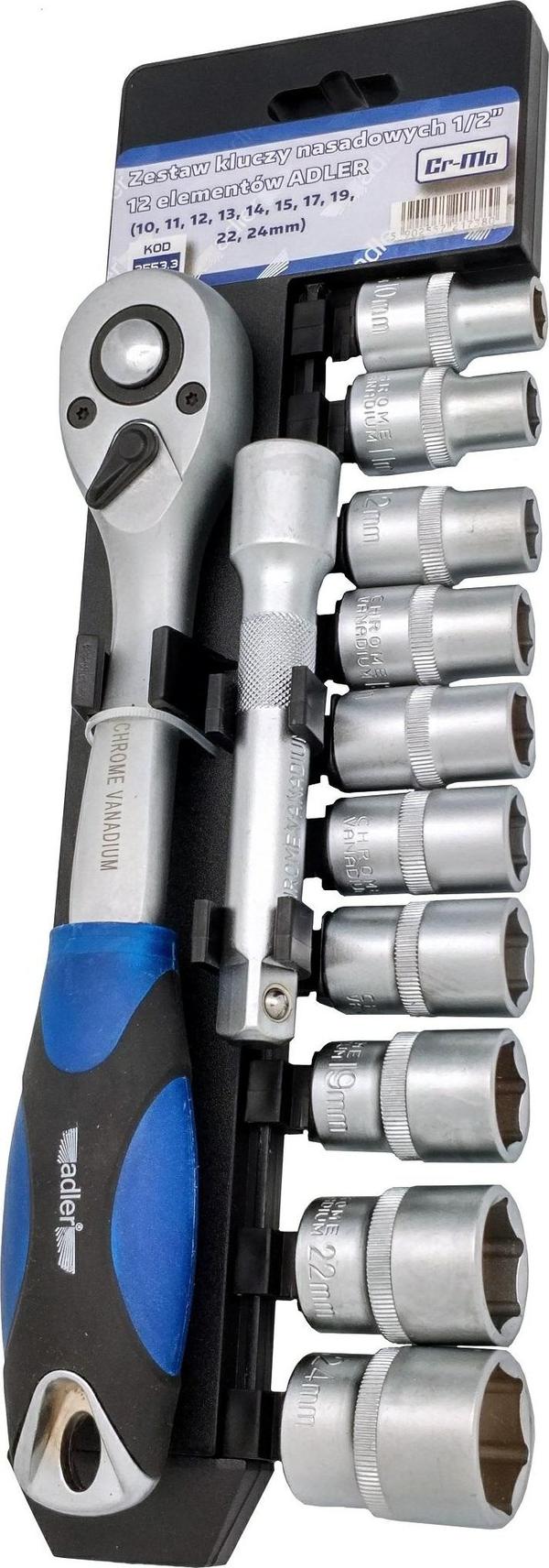 ADLER Hylsyavainsarja 1/2\"-12 osaa