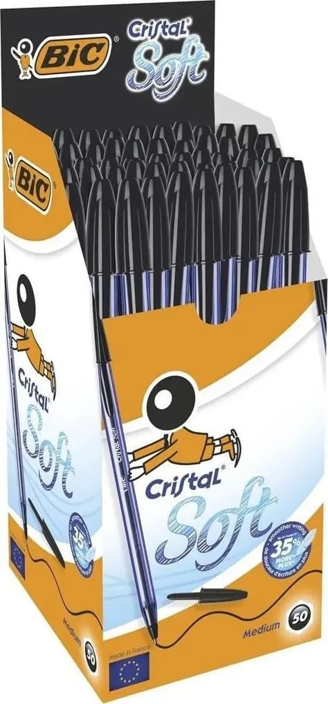 Lang beskrivelse Cristal Soft sort (50 stk.) BIC