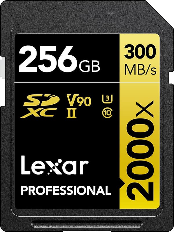 Lexar SDXC 256GB Professional 2000x UHS-II U3 (260/300 Mbps)