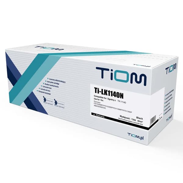Tiom sort tonerpatron erstatning for TK-1140 (Ti-LK1140N)