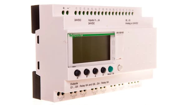 Schneider Modulær RTC LCD Intelligent Transmitter 24VDC 16 Indgange 10 Udgange SR3B261BD
