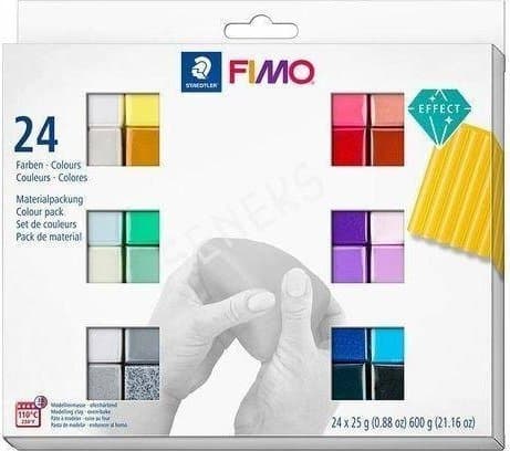 Set Fimo effect 24 kuber x 25g STAEDTLER
