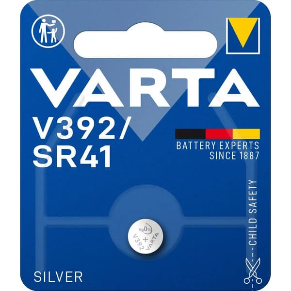 Knapcellebatteri Varta Silver Sølvoxid 1,55 V SR41