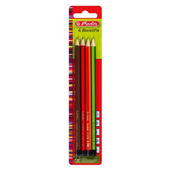 Herlitz Scolair Blyant 4 stk (0008670051)
