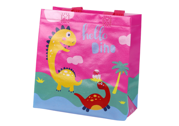 Dinosaur Presentpåse Rosa 23cm x 21.5cm x 11cm