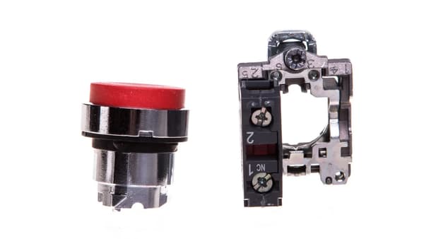 Kontrolknap 22mm rød med selvretur 1R XB4BL42
