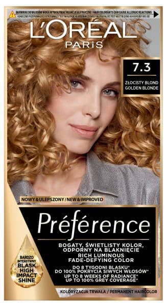 LOREAL Preference Hårfarve 7.3 Gyldenblond