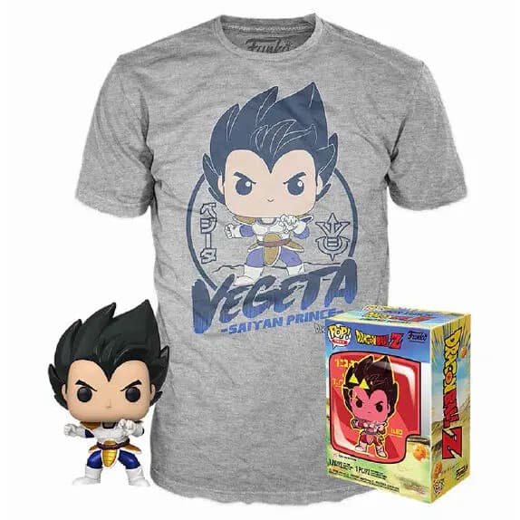POP-figuuri ja T-paita Dragon Ball Z Vegeta