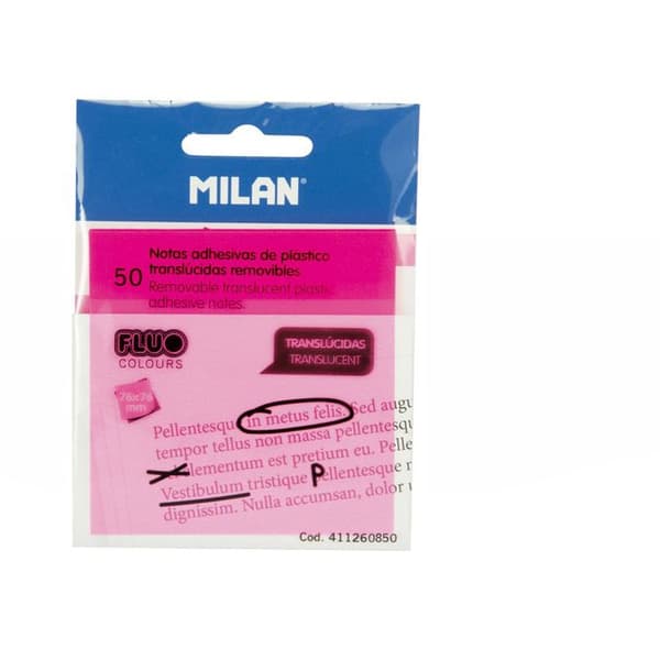 Post-it-lappar 76x76 /50K fluo rosa MILAN