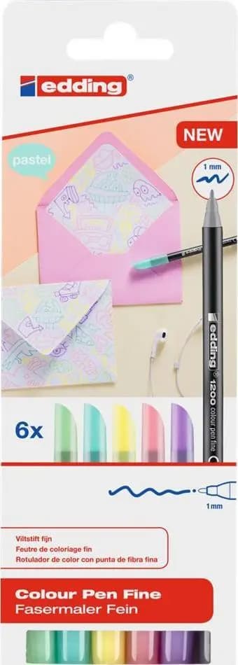 EDDING PENS EDDING PASTEL CASE 6 COLORS