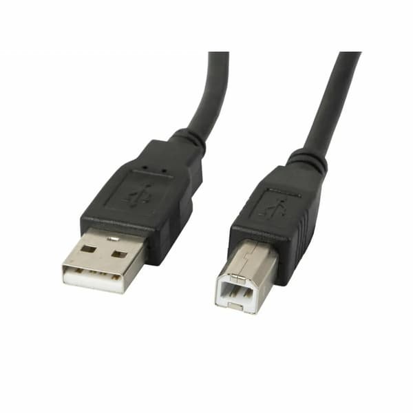 KABEL USB-A (M) ->USB-B (M) 2.0 1M SORT LANBERG