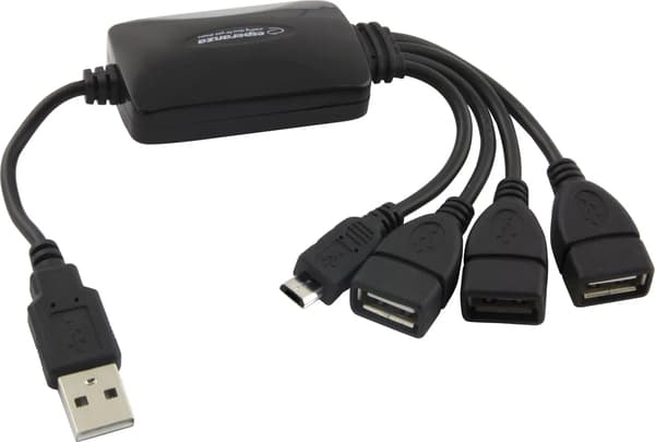 ESPERANZA USB 2.0 HUB 3 USB-PORTE + 1 MICRO USB