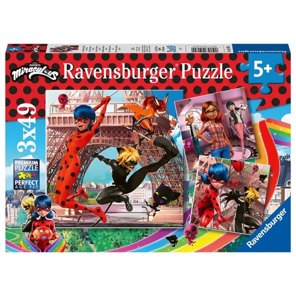 Lady Bug Miraculous palapeli 3x49 palaa