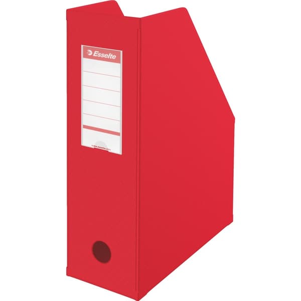Esselte Dokumentbehållare, tidskrifter A4 vikt PVC 100mm röd (10K215B)