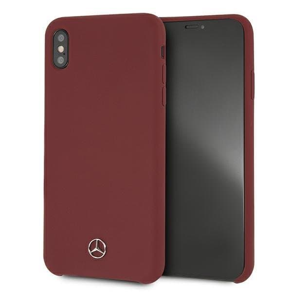 Mercedes Silicone Line Cover til iPhone Xs Max - Rød
