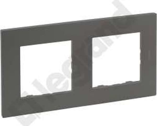 Legrand Niloe Step - dubbelram 2x - stålfärgad 863492