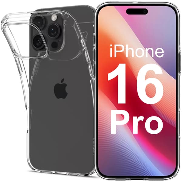 Spigen Liquid Crystal skal för iPhone 16 Pro, kristallklart skyddsfodral