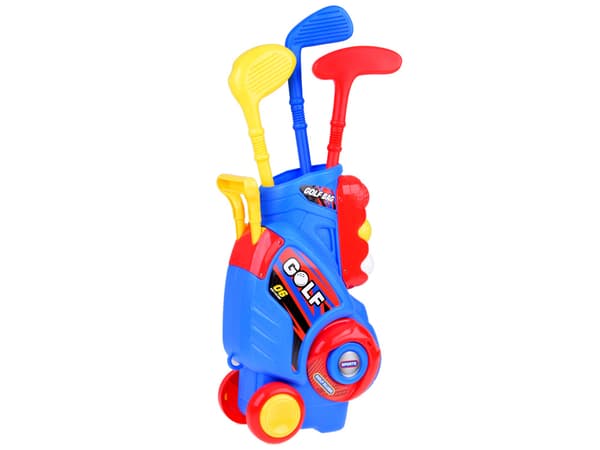 Minigolf-setti mailat + pallot + pyörällinen teline lapsille SP0804