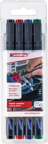 Edding Zest.y märkpenna för 8407 kabel, svart, röd, blå, grön, edding