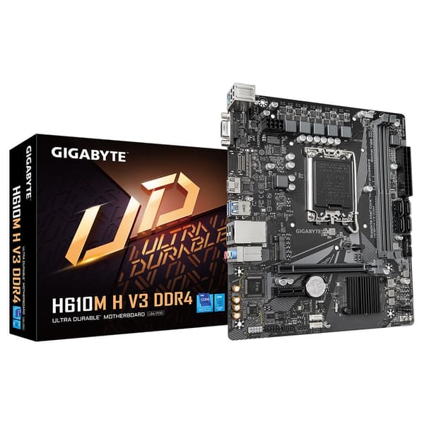 Gigabyte Bundkort H610M H V3 DDR4 - Micro ATX - Socket LGA1700 - Intel H610